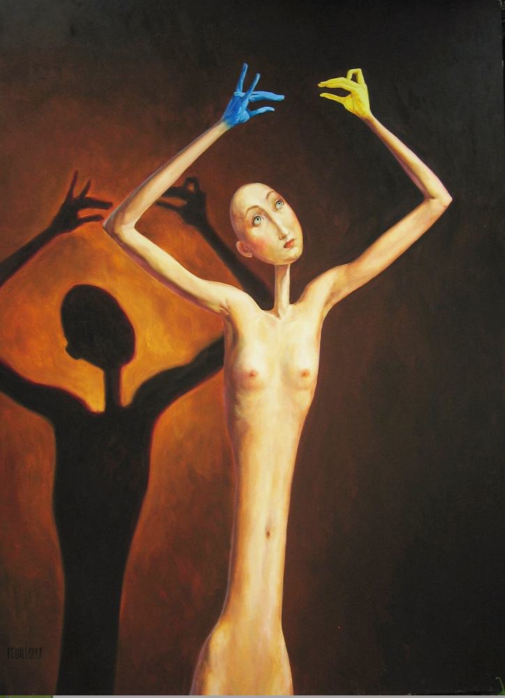 SHADOW THEATER  - 2005  oil on canvas  100x73 cm