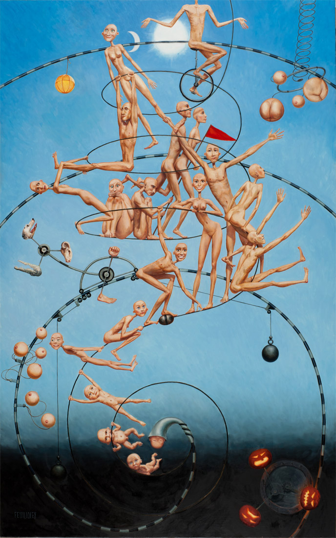 THE GROWING MACHINE  -  2012   oil on canvas  160x100 cm