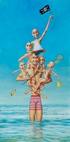 FAMILY SUPPORT - 2006 oil on canvas  80x40 cm