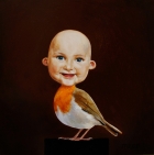 ROBIN  - 2019 oil on canvas 30x30 cm